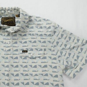 Howler Bros Polo Mens Large White Ranchero Pocket Cotton Casual Western Preppy